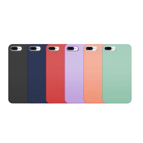Funda Premium de Silicona para iPhone 7/8/SE Borde Camara Aluminio 6 Color