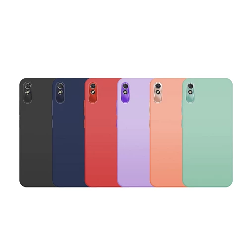 Funda Premium de Silicona para Xiaomi Redmi 9 Borde Camara Aluminio 6 Color