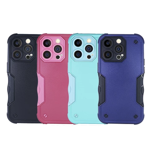 Shockproof iPhone 14 Pro Max case with colored border - 4 Colors