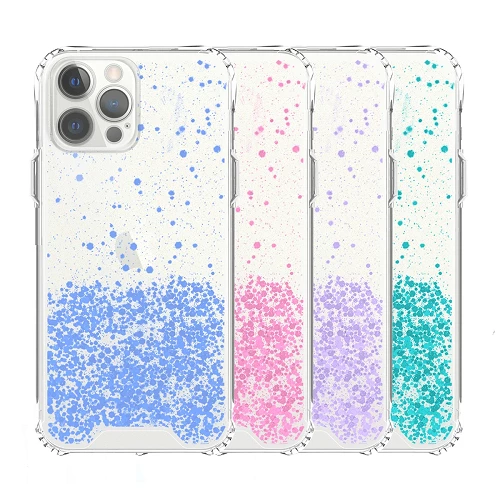 Transparent glitter gel case iPhone 14 Pro 6.1" 4 -Colors