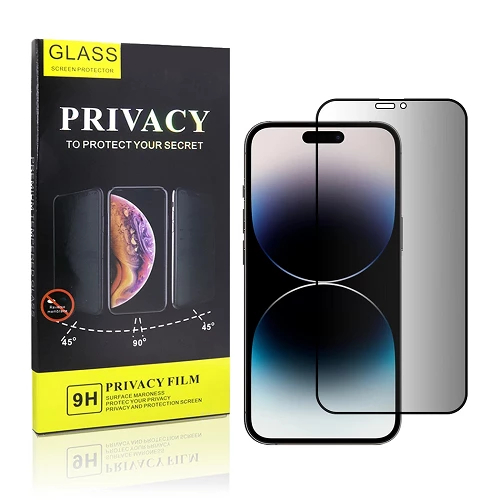Privacy Tempered Glass iPhone 14 Pro Max 6.7" 5D Curved Screen Protector