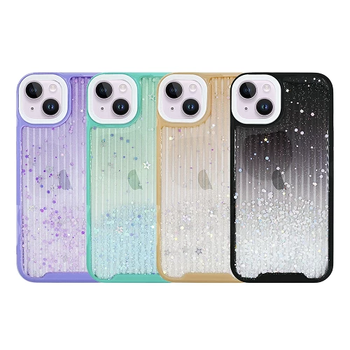 Glitter Anti-shock Gel Case for iPhone 14 Plus 4 - Colors