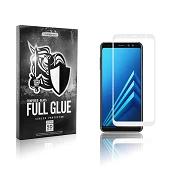 Cristal temperado Full Glue 5D Samsung Galaxy A8 2018 Curve White Screen Protector