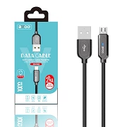 Cable BWOO X131 con Luz Led 2.4A - MicroUSB 2 Colores