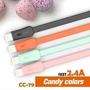 Cable Moxom CC-79 de Carga Rápida 2.4A - Lightning 4 Colores