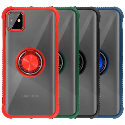 Funda Gel Antigolpe Samsung Galaxy A81/Note 10 Lite con Imán y Soporte de Anilla 360º 4 Colores