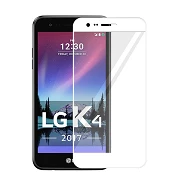 Vidro temperado completo LG K4 2017Protetor de tela branca