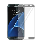 Cristal templado Curvo Samsung Galaxy S7 Edge Protector de Pantalla Plata