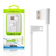 (Pack 20) Cable de Datos y Carga Gamming APOKIN USB 2.0 a Tipo C Forma L - 2 Colores