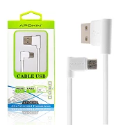 (Pack 20) Cable de Datos y Carga Gamming APOKIN USB 2.0 a micro USB Forma L - 2 Colores