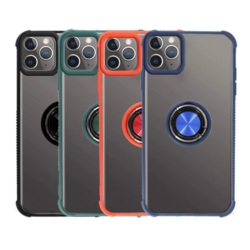 Funda Gel Antigolpe iPhone 11 Pro Max 6.5 con Imán y Soporte de Anilla 360º 4 Colores