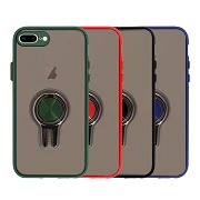 Gel iPhone 7 / 8 Plus caso com anel magnético e suporte de carro