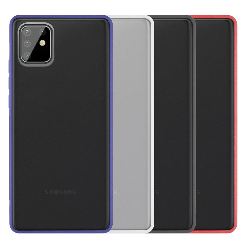 Funda Gel Samsung Galaxy A81/Note 10 Lite Smoked con borde de color