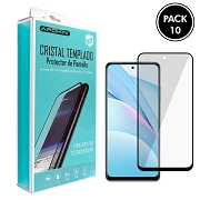 (Pack-10) Cristal templado Full Glue 9H Xiaomi Mi 10 T Lite Protector de Pantalla Curvo Negro