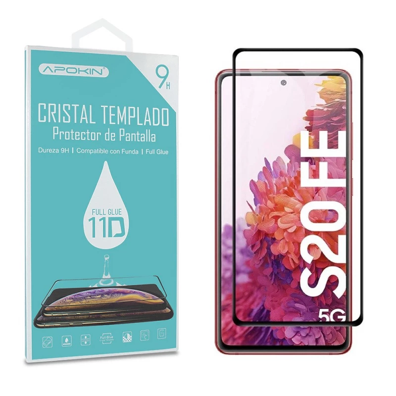 Cristal templado Full Glue 11D Premium Samsung Galaxy S20 FE Protector de Pantalla Curvo Negro