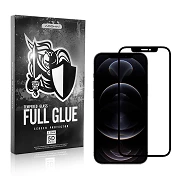 Full Glue 5D IPhone 12 / 12 Pro 6.1" Black Curve Screen Protector