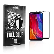 Full Glue Cristal temperado 5D Xiaomi MI 8 protetor de tela preta curva