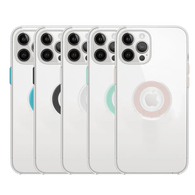 Funda iPhone 12 Pro 6.1 Transparente con Anilla - 5 Colores