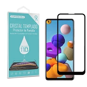 Full Glue Tempered Crystal 11D Premium Samsung Galaxy A21 / A21S Black Curve Screen Protector