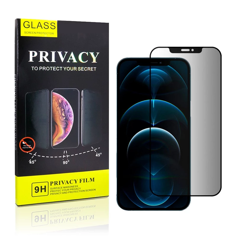 Cristal templado Privacidad iPhone 12 Pro Max 6.7" Protector de Pantalla 5D Curvo