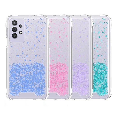 Samsung A72 5G 4 glitter transparent gel case -Colors