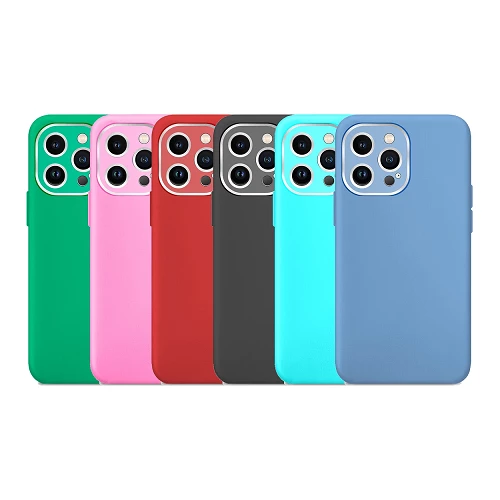 Funda Silicona Suave IPhone 13 Pro Max con Protector Camara 3D - 7 Colores