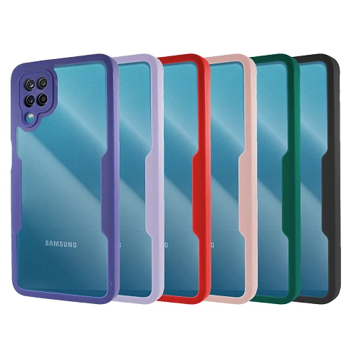 Funda Doble Silicona Anti-Golpe Samsung Galaxy A12 Silicona Delantera y Trasera - 4 Colores