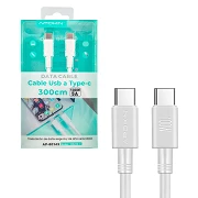(Pack 12) Ultra-Quick Data Cable 3.0A USB-C/USB-C 5A 100W High Performance Cable 1Meter - White