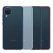 Funda Gel Samsung Galaxy A12 Smoked con borde de color